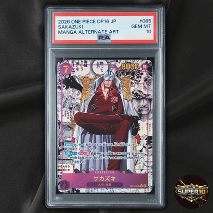 PSA 10 Sakazuki (SR) OP16-065 One Piece TCG The Time of Battle