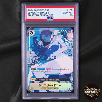 PSA 10 Jewelry Bonney OP08-105 SR ONE PIECE Tcg Card Game Yellow