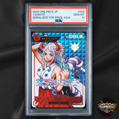 PSA 10 One Piece TCG Japanese 3rd Anniversary Yamato EB02-006 SR