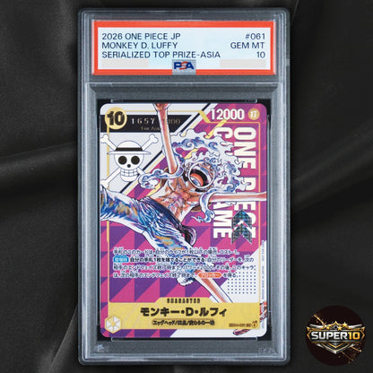 PSA 10 Bandai Monkey D. Luffy EB04-061 SEC Foil Japanese