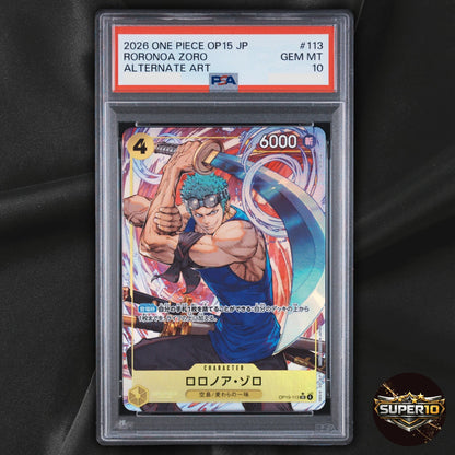 PSA 10 Roronoa Zoro OP15-113 Flagship Battle ONE PIECE Japanese