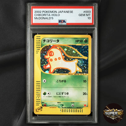 PSA 10 Chikorita Pokemon Card Japanese McDonald's Holo Promo 003/018