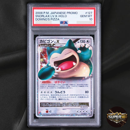 PSA 10 Snorlax LV.X 127/DP-P Domino's Pizza Promo 2008 Japanese Pokemon Card