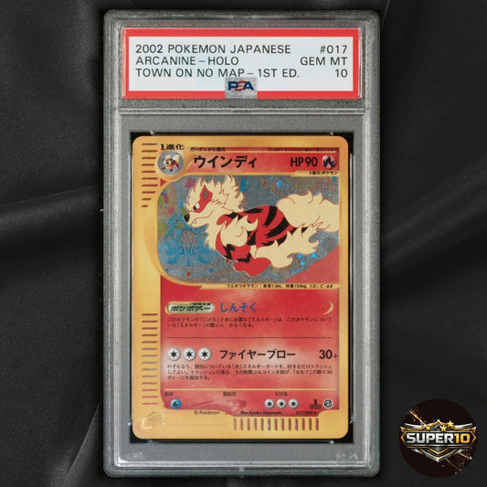 PSA 10 Arcanine Pokemon Card 017/092 Holo Japanese E-Series