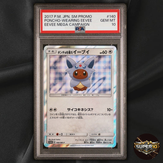 PSA 10 Espeon Poncho Wearing Eevee 140/SM-P Promo 2017 Japanese
