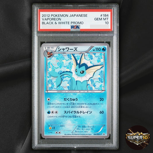 PSA 10 Vaporeon 184/BW-P BLACK & WHITE PROMOS Japanese Pokemon TCG