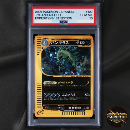 PSA 10 Tyranitar E1 Expedition 127/128 1st Edition Holo Japanese Pokemon e card