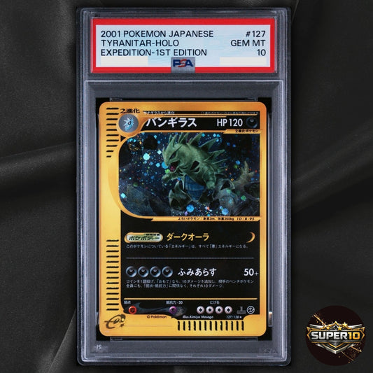 PSA 10 Tyranitar E1 Expedition 127/128 1st Edition Holo Japanese Pokemon e card