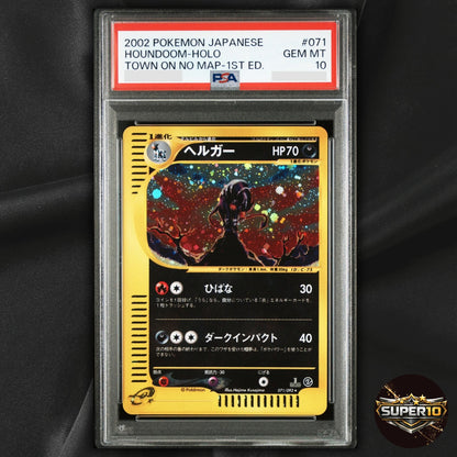 PSA 10 Houndoom 071/092 2002 The Town on No Map 1st Edition Holo Japanese