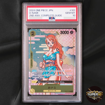 PSA 10 O-Nami OP06-101 R 2nd ANNIVERSARY COMPLETE GUIDE Promo ONE PIECE Card Gam