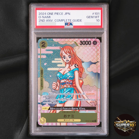 PSA 10 O-Nami OP06-101 R 2nd ANNIVERSARY COMPLETE GUIDE Promo ONE PIECE Card Gam