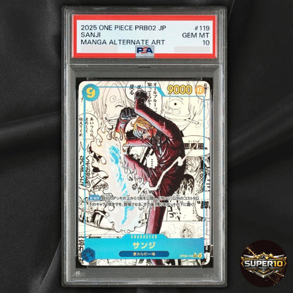 PSA 10 One Piece Card Game Sanji OP06-119 SEC SP Foil Japanese