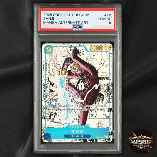 PSA 10 One Piece Card Game Sanji OP06-119 SEC SP Foil Japanese