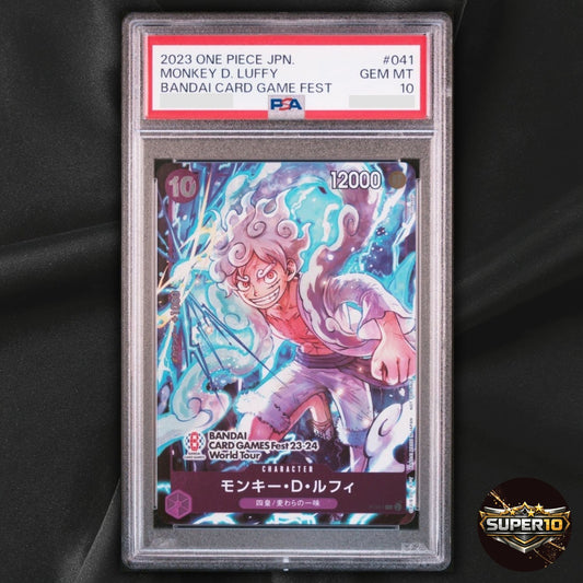 PSA 10 Monkey.D.Luffy P [P-041] BANDAI CARD GAMES Fest23-24 World Tour