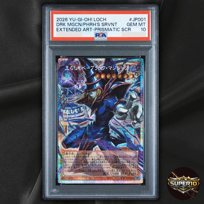 PSA 10 Dark Magician Pharaoh's Servant LOCH-JP001 Prismatic Over Frame