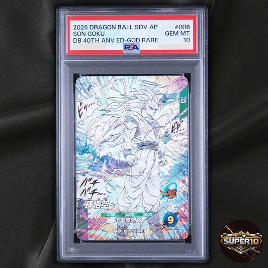 PSA 10 Dragon Ball Super Divers Goku Limited 40th God Rare APT-006 Japanese 2026