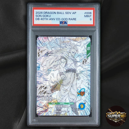 PSA 9 2026 DBS Divers Promos 40th Anniversary APT-006 Son Goku God Rare