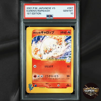 PSA 10 PokemonCard Karen's Rapidash 087/141 1stED VS Pokémon VS 2001 Japanese