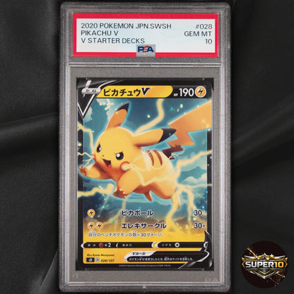 PSA 10 Pokemon TCG Pikachu V 028/127 V Starter Deck - Japanese