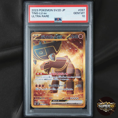PSA 10 Pokemon TCG Ting-Lu ex 097/071 UR Gold Sv2d Clay Burst Holo Japanese