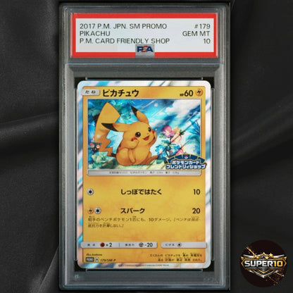 PSA 10 Pikachu 179/SM-P Promo Japanese Holo 2017 Collectible Age14+ A404