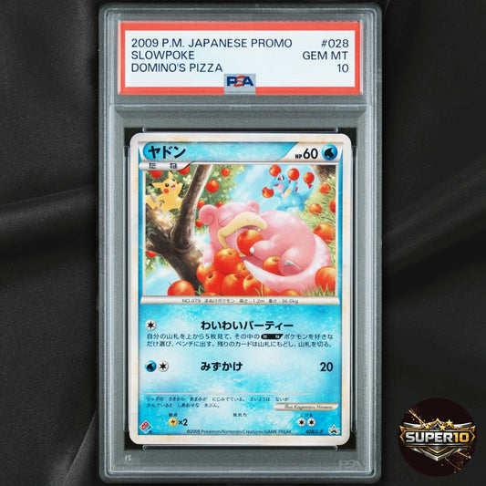 PSA 10 Slowpoke 028/L-P Domino's Pizza Promo 2009 Holo Japanese Pokemon Card HP