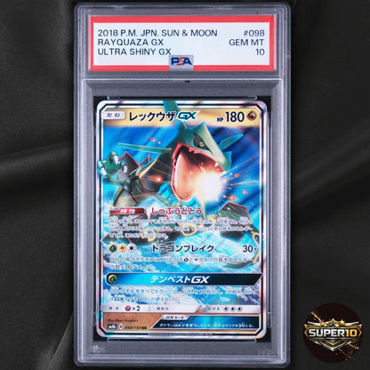 PSA 10 Pokémon TCG Rayquaza GX Japanese 098/150 RR Ultra Shiny Rare