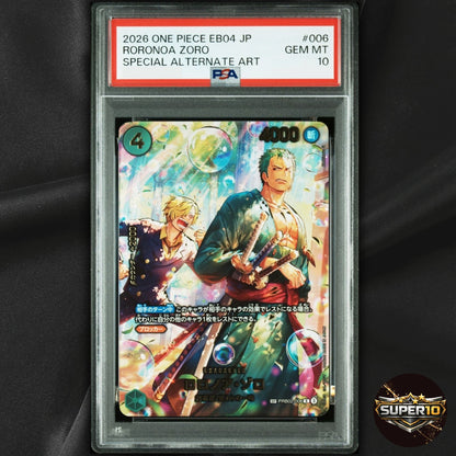 PSA 10 Roronoa Zoro R-SPC [PRB02-006] EGGHEAD CRISIS One Piece from Japan