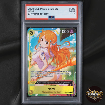 PSA 9 Nami ST29-008 Parallel Alt Art Starter Deck Egghead English One Piece