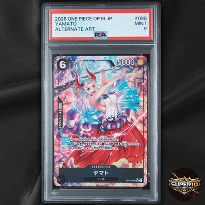 PSA 9 Yamato OP16-098 SR Parallel Alternate Art The Time of Battle Japanese