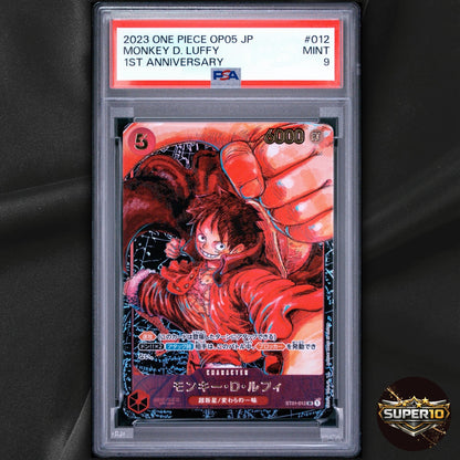 PSA 9 Monkey.D.Luffy ST01-012 SR 1st Anniversary OP05 One Piece Card Japanese