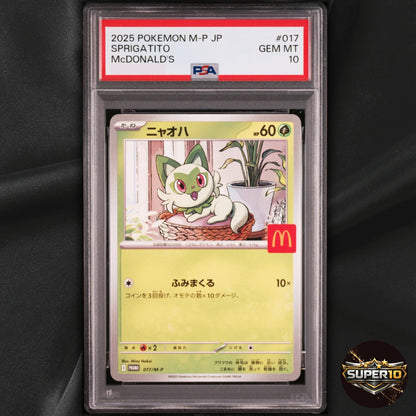 PSA 10 Sprigatito 017/M-P McDonald's Promo 2025 Pokemon Card Japanese