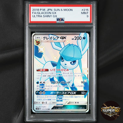 PSA 9 Pokemon TCG 2018 SM8b GX Ultra Shiny Glaceon GX 215/150 FA Holo JP