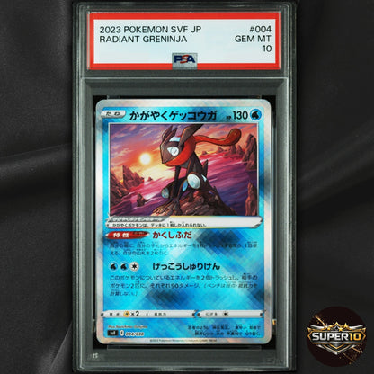 PSA 10 Radiant Greninja 004/038 Sv: Ruler of the Black Flame Deck Build Box Holo