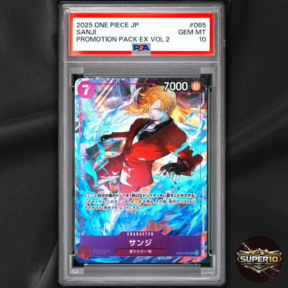 PSA 10 Sanji SR OP09-065 Promo Promotion Pack EX Vol 2 One Piece Card Game