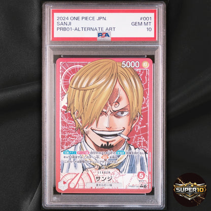 PSA 10 Sanji PRB01-001 Leader Parallel Alternate Art Premium The Best Japanese